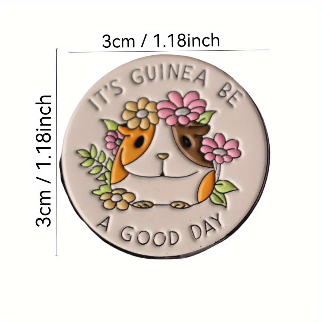 Pin esmaltado animal Guinea Hermoso día para solapas y mochilas - imagen 3