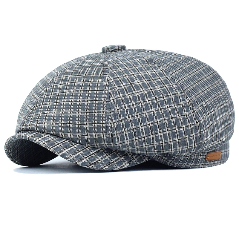 Gorra estilo Peaky a cuadros octogonal con visera - imagen 5