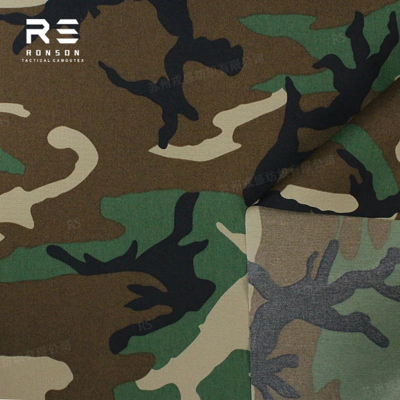 Tela táctica camuflaje Woodland M81 nylon Oxford 500D - imagen 5
