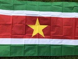 Bandera de Surinam 90x150 cm - Poliéster impresa a doble cara