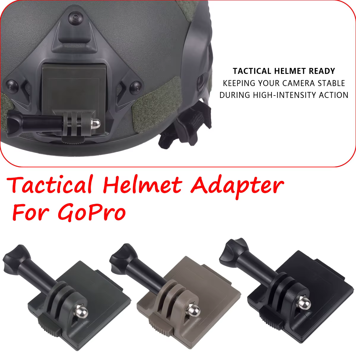 Adaptador soporte GoPro para casco táctico FAST MICH NVG