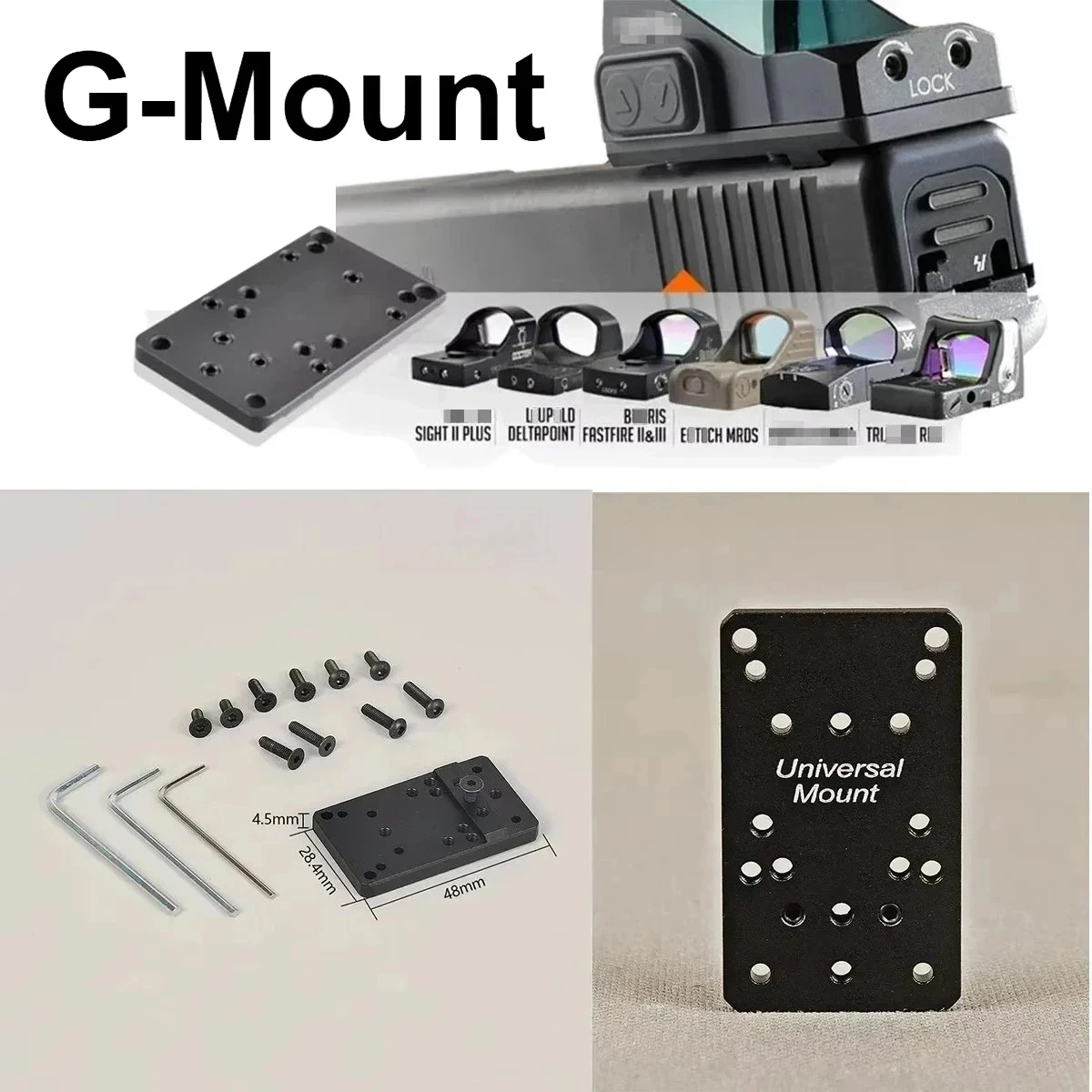 Adaptador Red Dot Táctico Glock 17/19 – Placa Base Mira Trasera - imagen 5