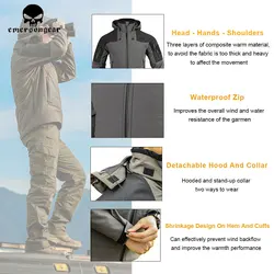 Emersongear Chaqueta impermeable azul G2 para caza y senderismo