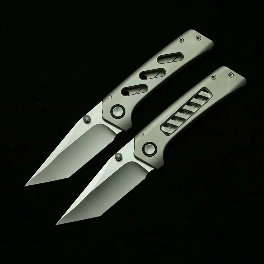Cuchillo plegable EDC titanio con rodamientos cerámica-acero camping - imagen 2
