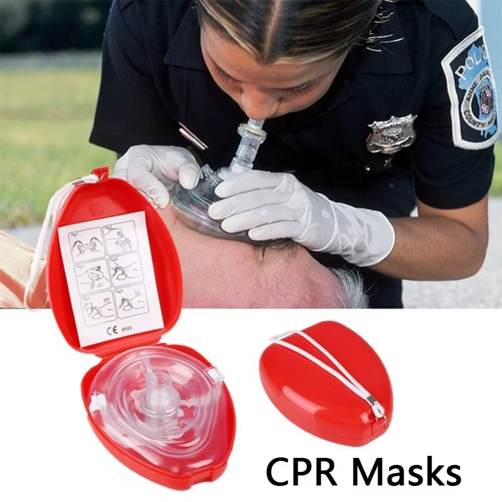 Mascarilla CPR reanimación con válvula unidireccional - imagen 3