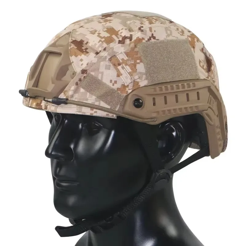 Cubierta protectora casco táctico MC EMR camuflaje nailon desmontable - imagen 4