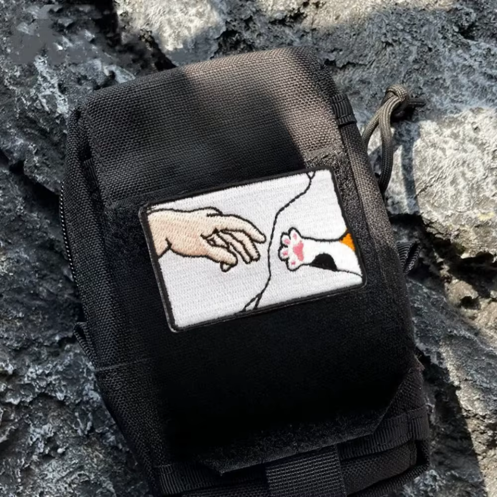 Parche táctico velcro gato divertido para sombrero o brazalete - imagen 3