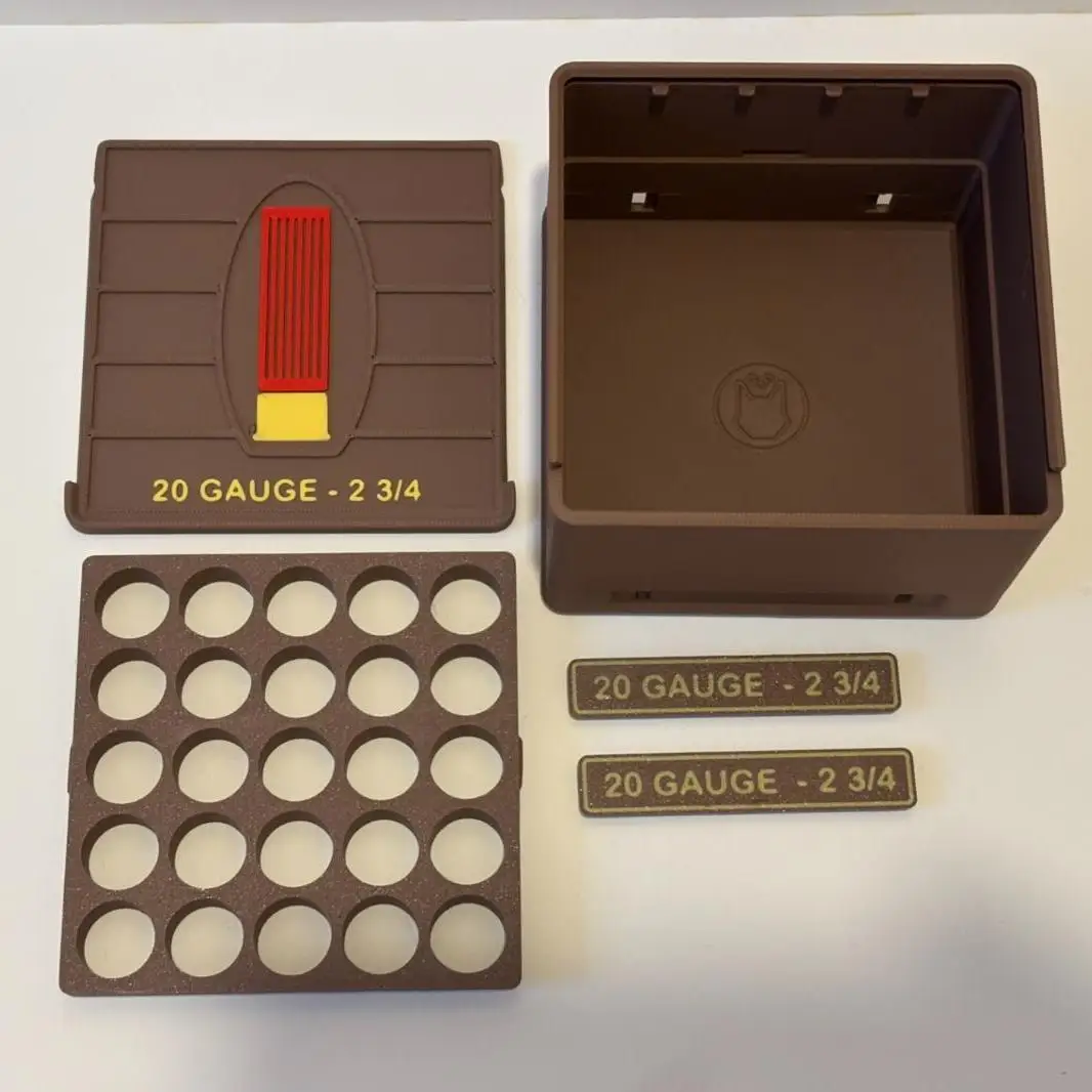 Caja de almacenamiento para cartuchos de escopeta – impresa durable - imagen 3