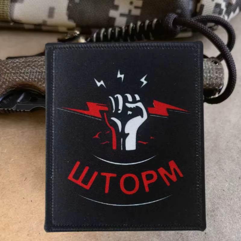 Parche táctico SHOTORM puño y rayo moral con velcro gancho-bucle - imagen 4