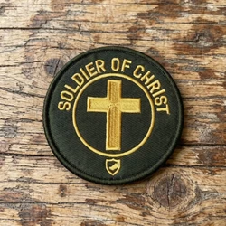 Parche táctico bordado cruz cristiana Deus Vult para chaquetas