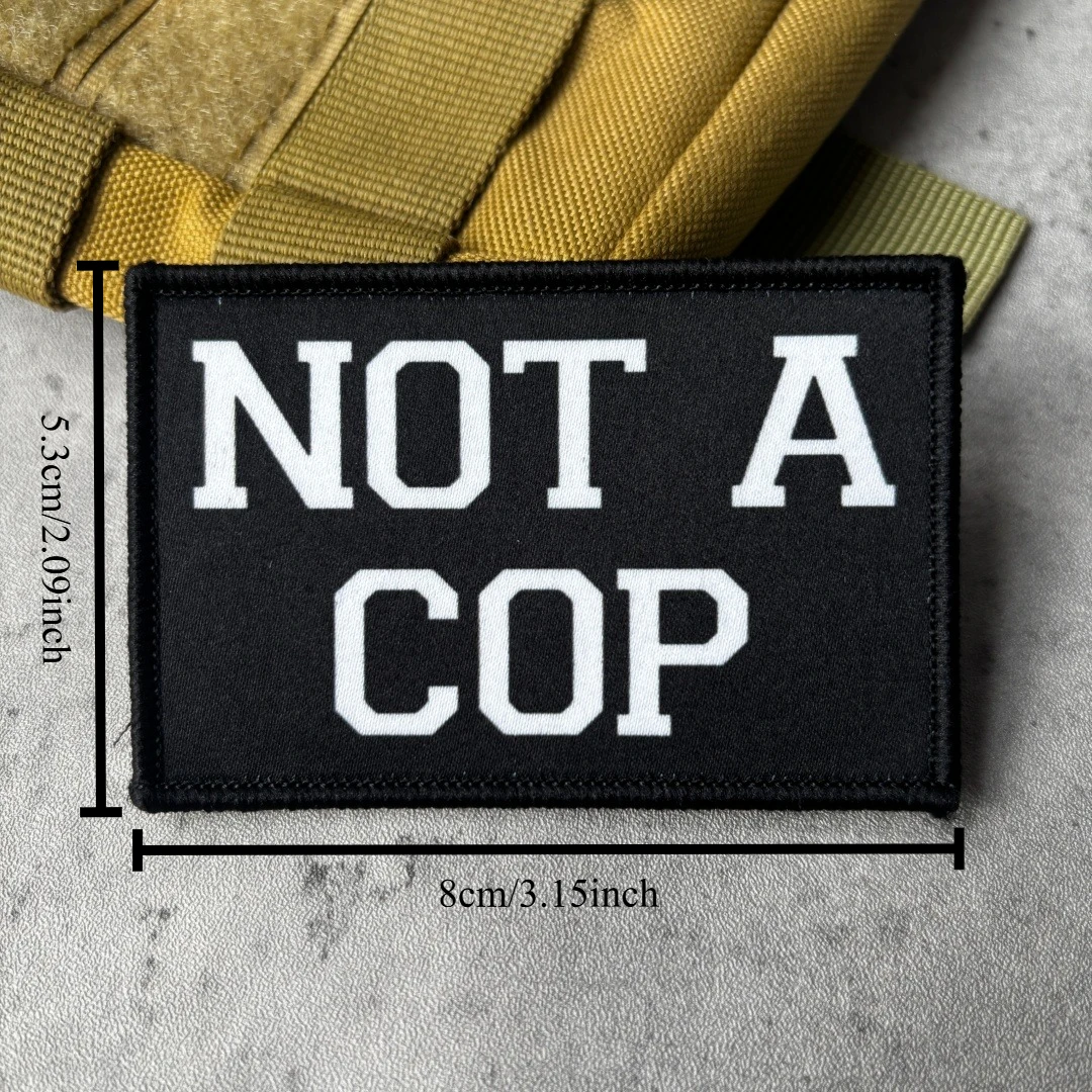 Parche táctico moral No Soy Policía con gancho y bucle - imagen 5