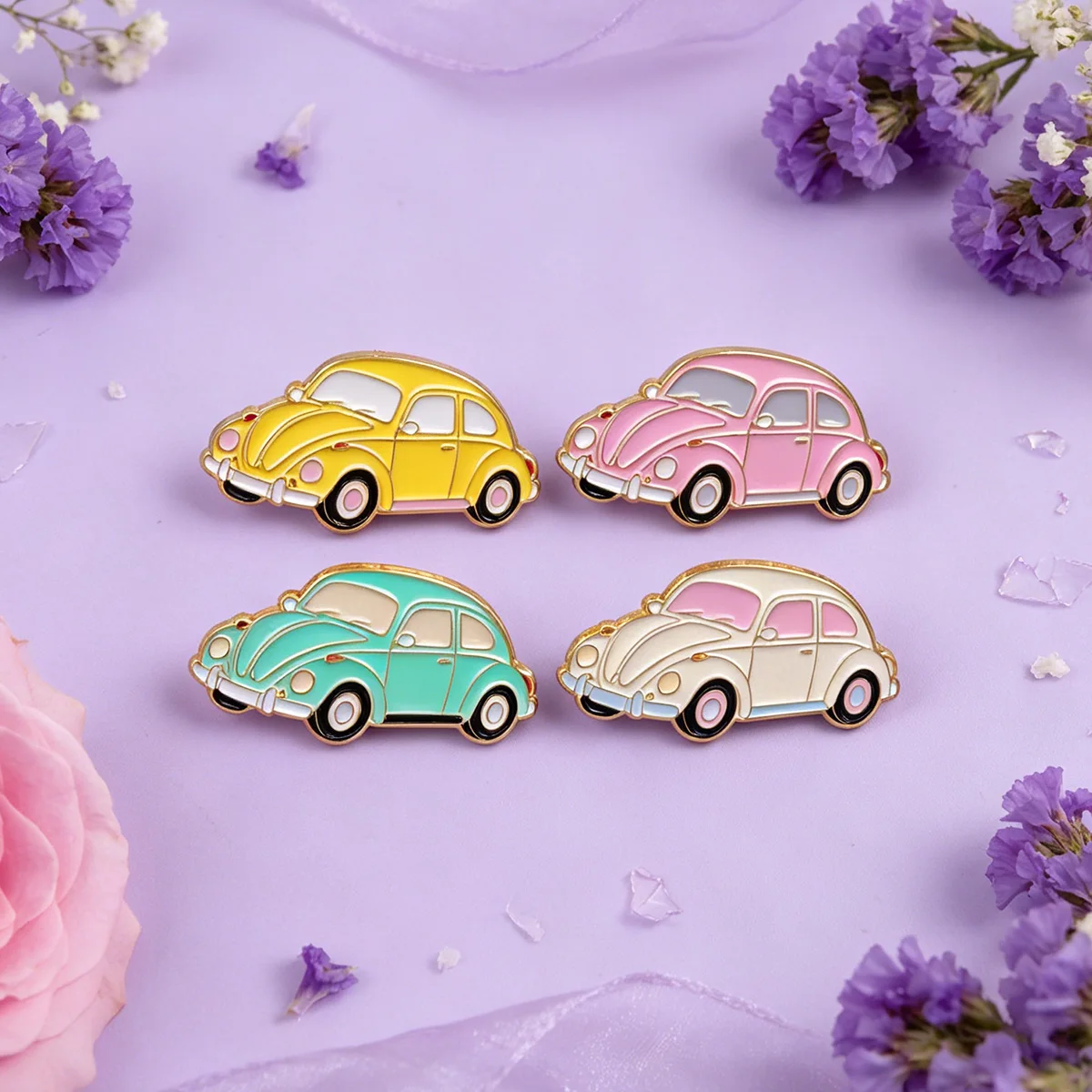 Broches de esmalte coche, pines metálicos para mochila y sombrero - imagen 2