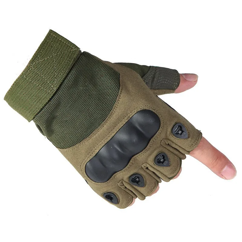 Guantes tácticos sin dedos antideslizantes transpirables tiro y Airsoft - imagen 4