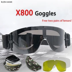 Gafas Tácticas X800 antipolvo y antiviento para tiro de aire