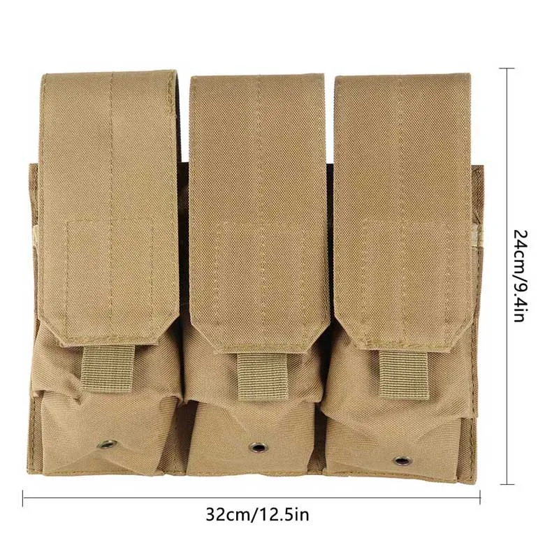 Bolsa táctica MOLLE AOKALI triple para cargadores