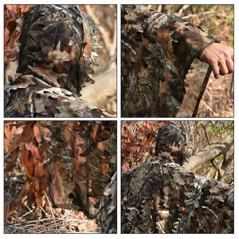 Poncho táctico camuflaje 3D ripstop discreto para al aire libre - imagen 5