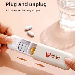 Pastillero portátil de bolsillo compacto para medicamentos y botiquín
