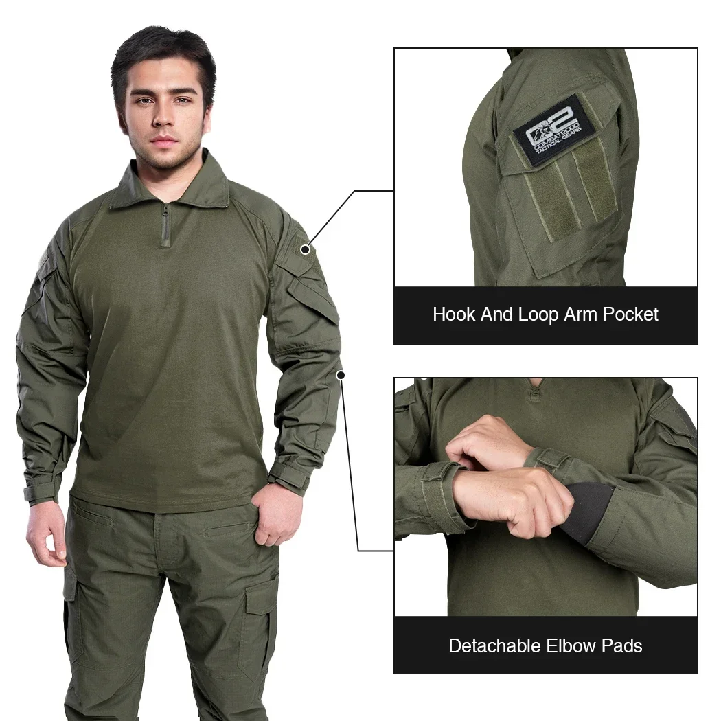 G3 Camisa táctica de combate para hombre camuflaje senderismo - imagen 3