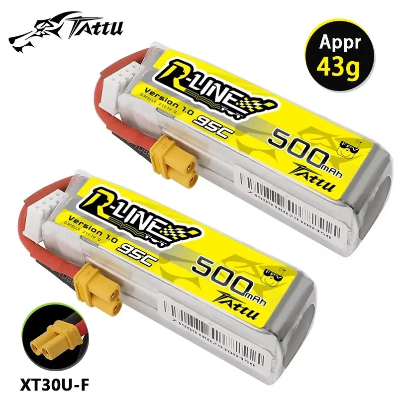 Batería Lipo TATTU R-LINE 95C 500mAh 11.1V Dron FPV XT30 - imagen 4
