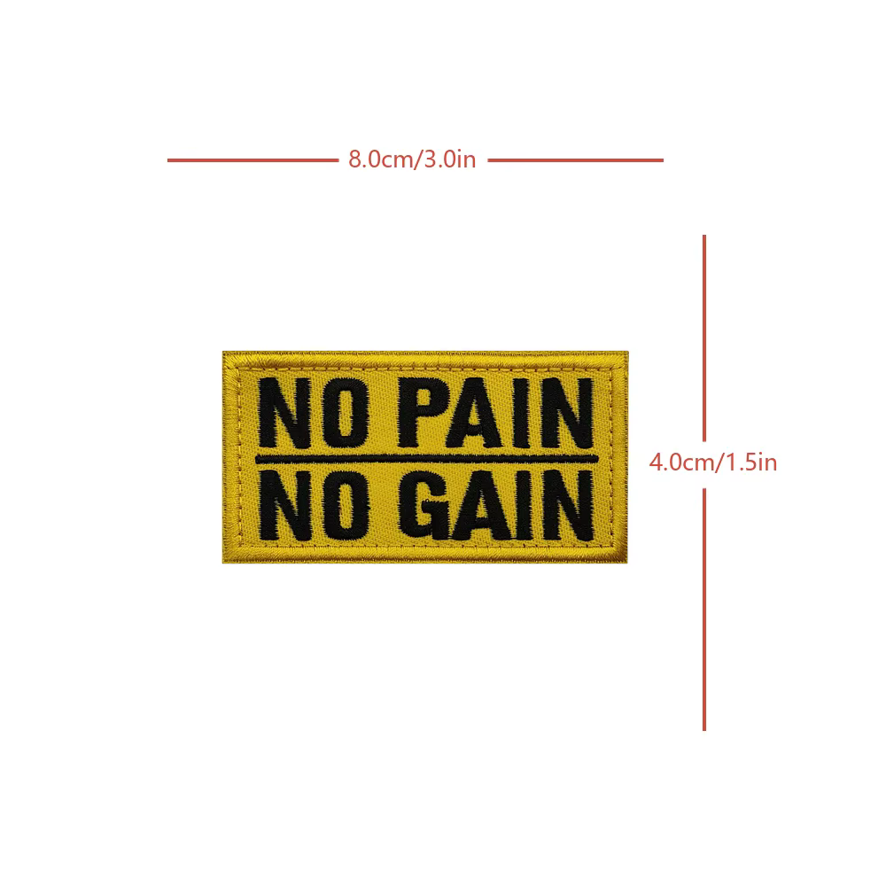 Parche morale amarillo sin dolor sin ganancia bordado gancho MOLLE - imagen 4