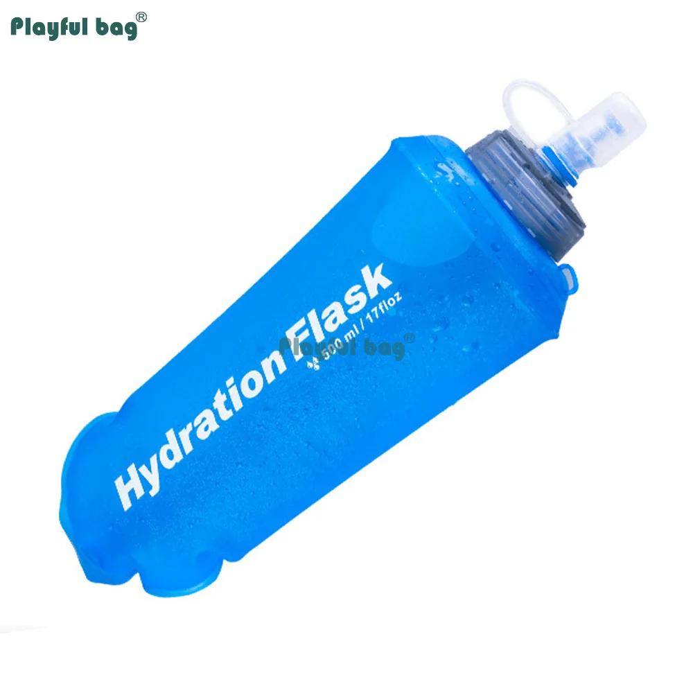 Botella de agua plegable TPU para rutas, correr y ciclismo - imagen 4