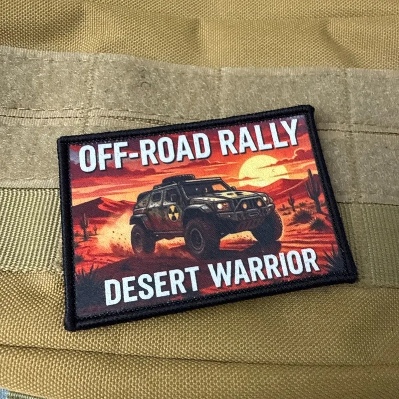 Parche táctico Desert Warrior con velcro para mochila y chaleco - imagen 3