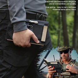 Funda táctica para libreta con portabolígrafos y organizador EDC