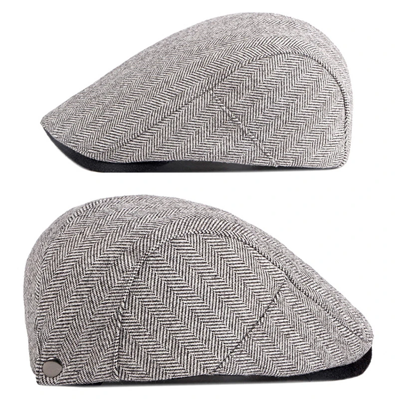 Gorra plana de sarga estilo periódico para hombre - imagen 4