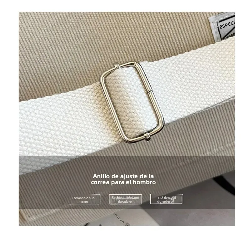 Bolso bandolera de pana cuadrado pequeño estilo coreano para mujer - imagen 4