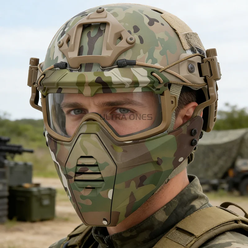 Máscara táctica con gafas extraíbles para airsoft y paintball - imagen 4