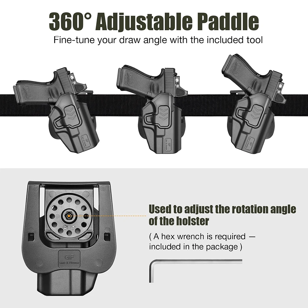 Funda OWB para Glock G19/G26/G45 con retención nivel II derecha - imagen 2