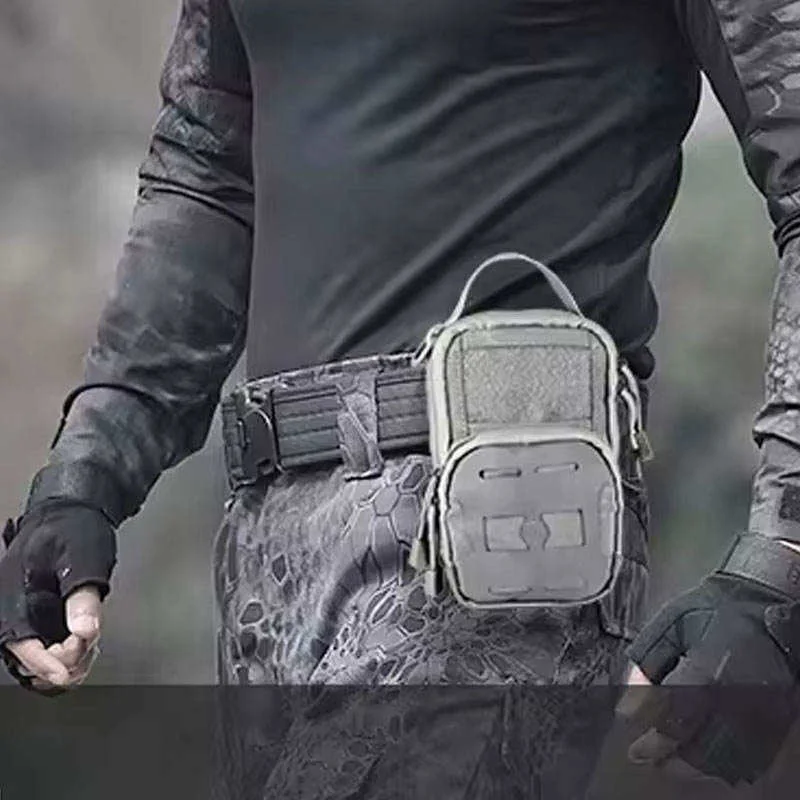 Bolsa táctica MOLLE para móvil de nailon resistente, hombro - imagen 4