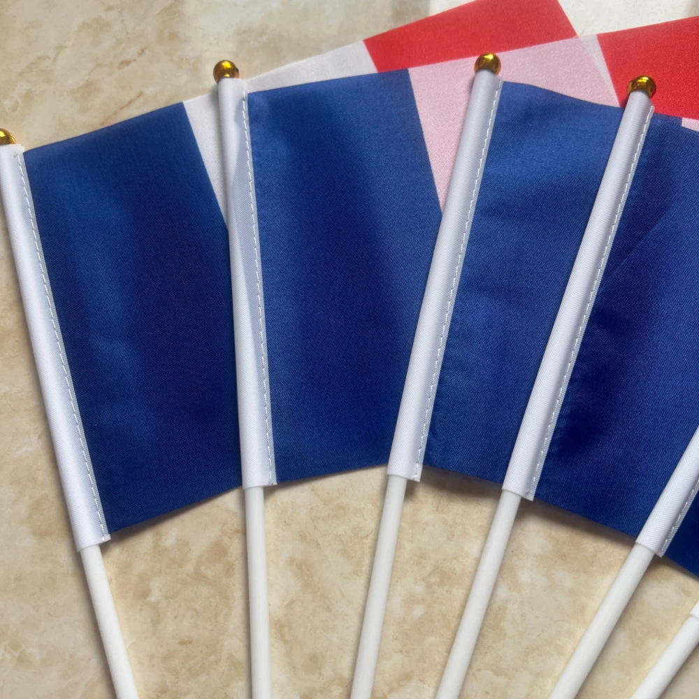Bandera Francia de mano 14 x 21 cm – Nacional para eventos - imagen 5