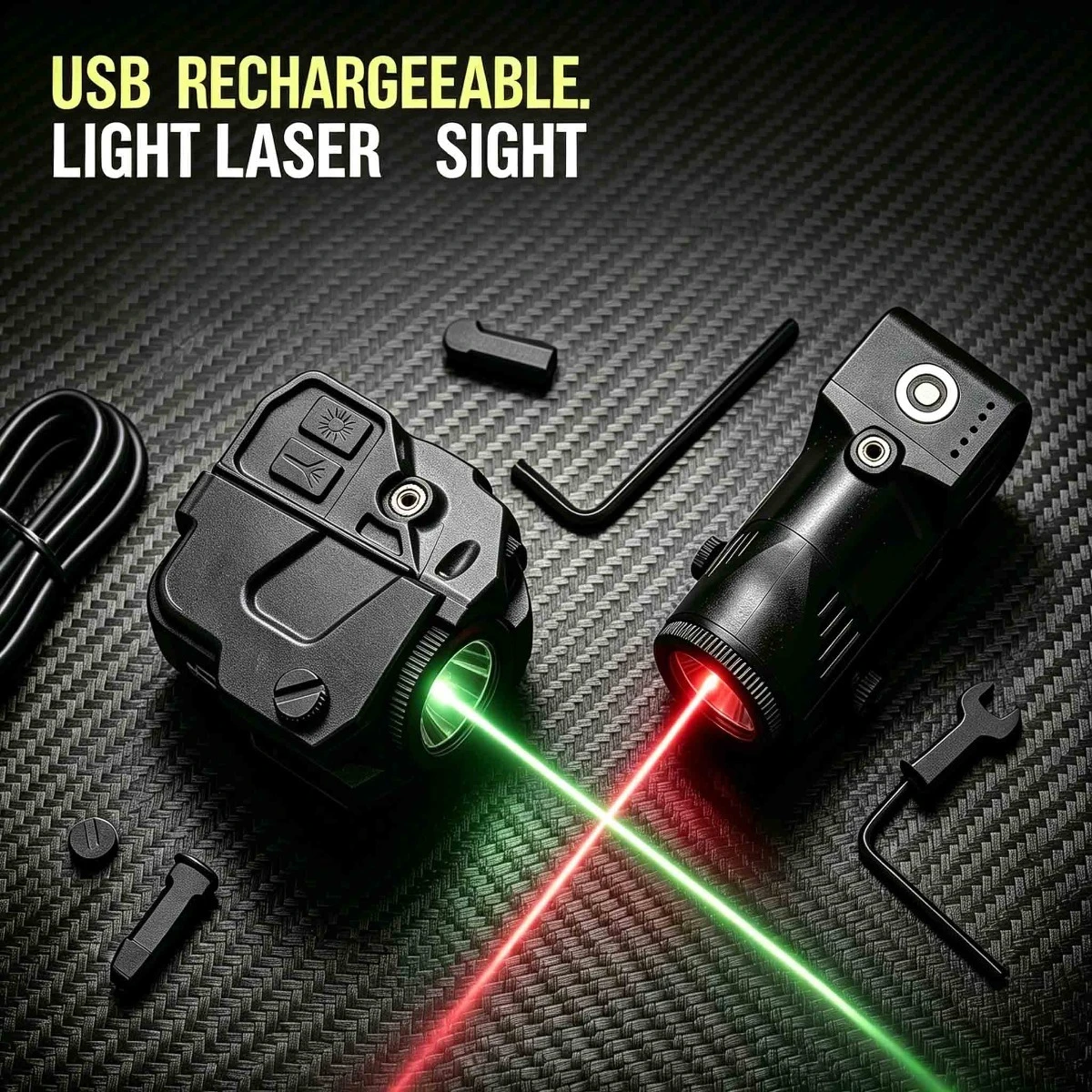 Puntero láser táctico recargable USB verde para Glock y 1911 - imagen 3
