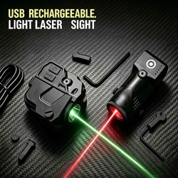 Puntero láser táctico recargable USB verde para Glock y 1911