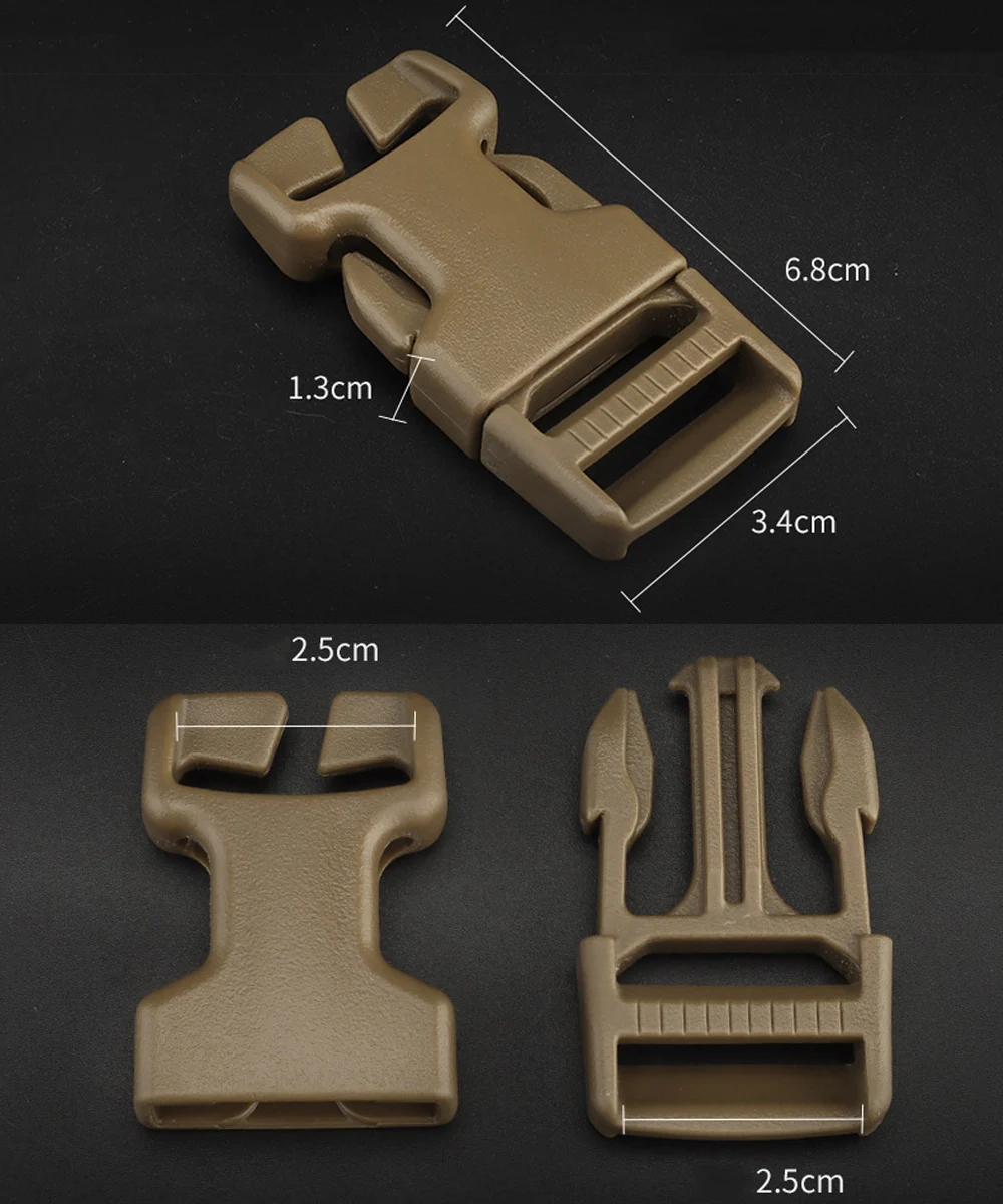 Hebilla liberación rápida táctica 25mm para chaleco y bolsas - imagen 4