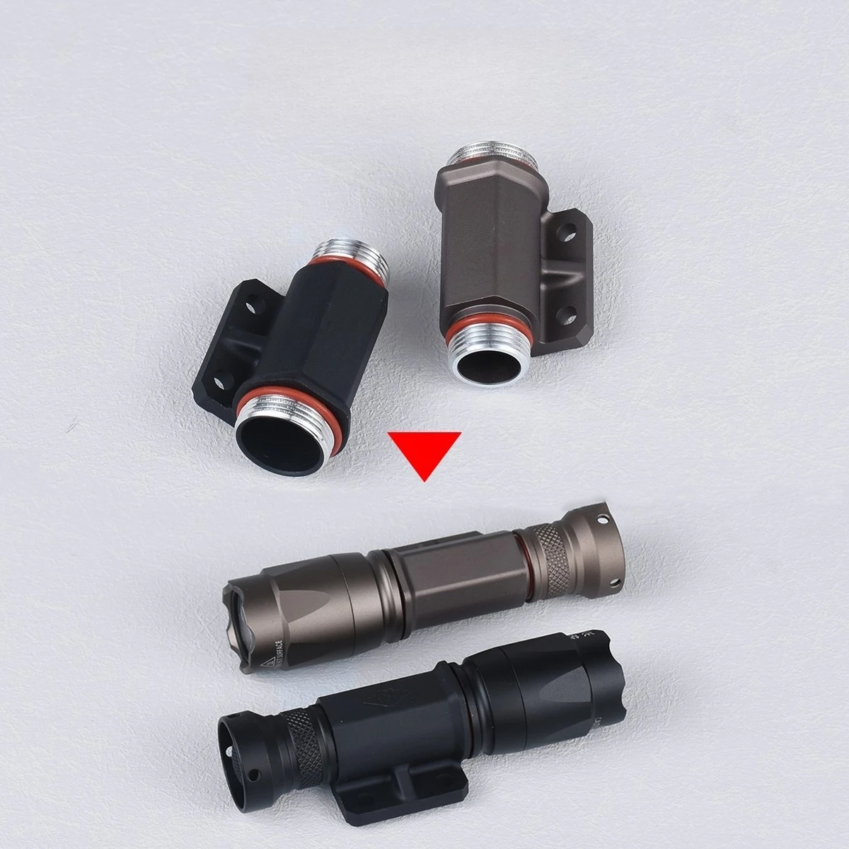 Linterna táctica de aluminio para montaje en arma – compacta LED - imagen 5
