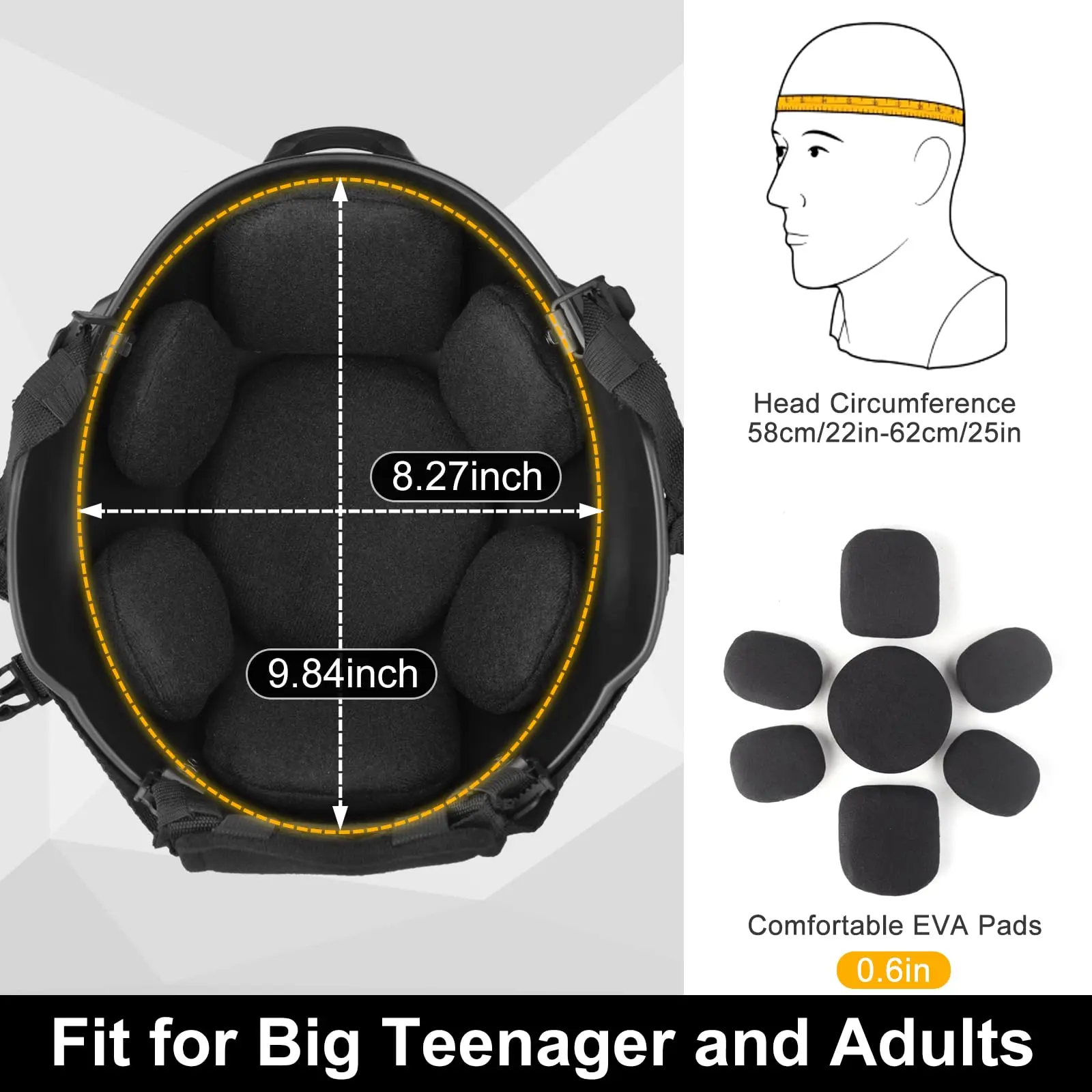 Casco táctico airsoft integral con máscara elástica y gafas antivaho - imagen 5