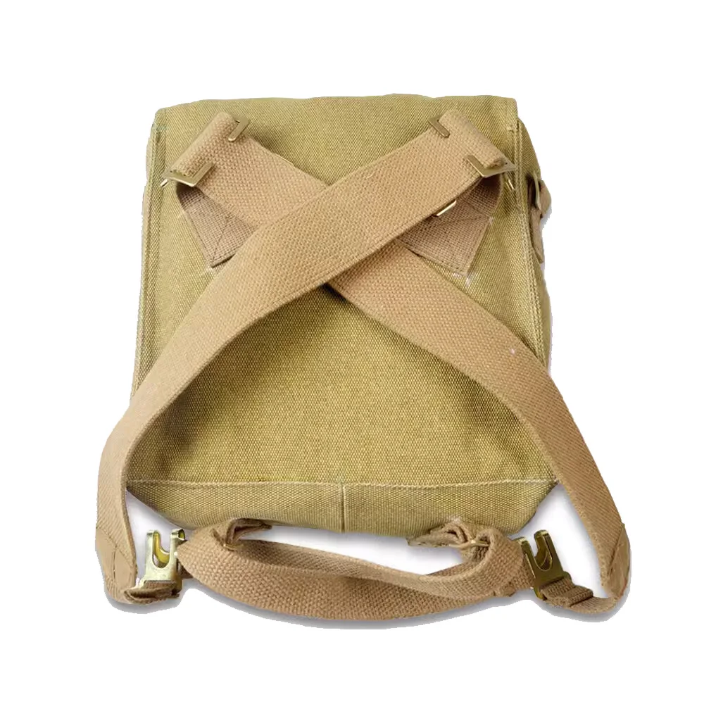 Mochila táctica P37 vista frontal en lona caqui