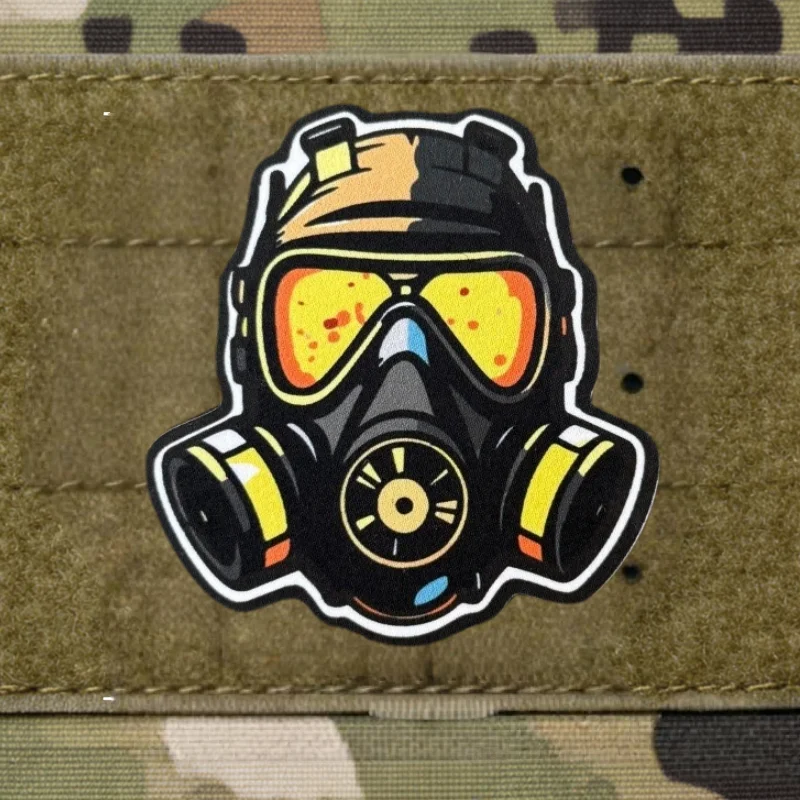 Parche táctico bomberos Mask con velcro para chaleco MOLLE