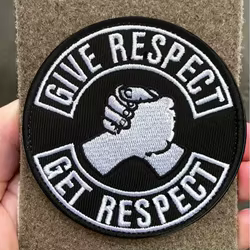 Parche morale bordado Dar Respeto – Táctico con velcro para equipo