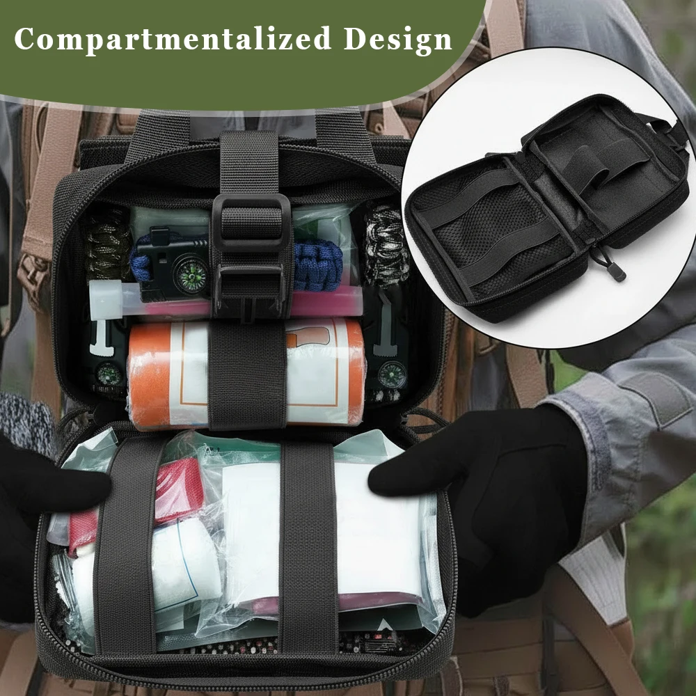 Bolsa táctica MOLLE EDC para primeros auxilios y caza al aire libre - imagen 2