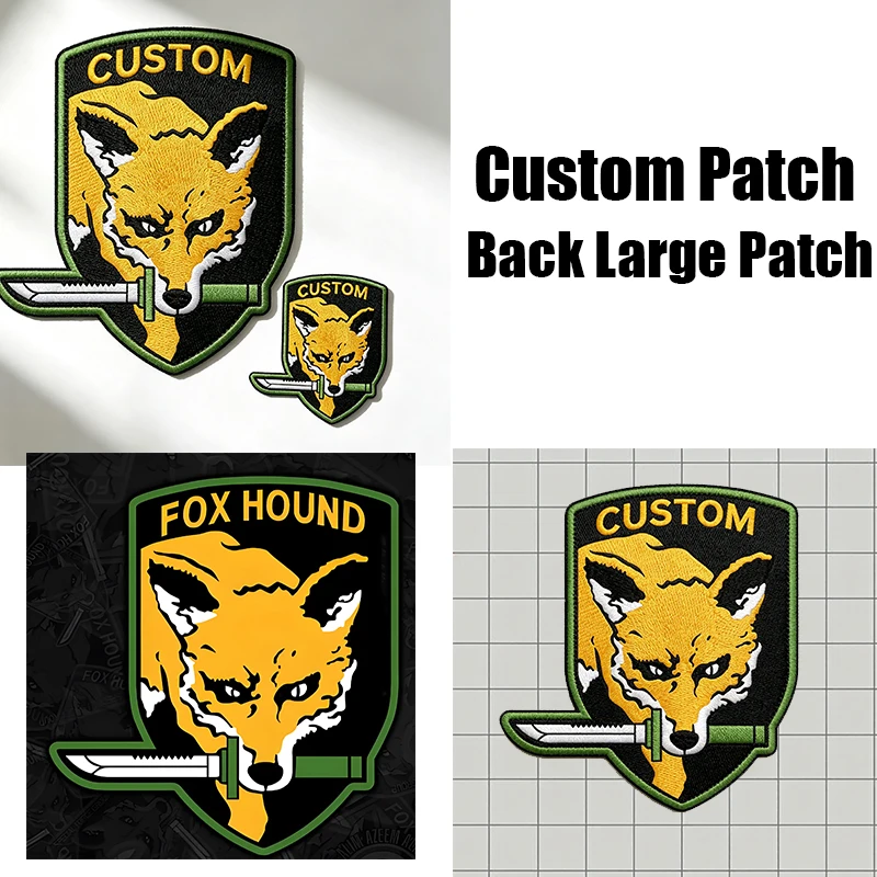 Parche bordado táctico personalizado grande con velcro gancho y bucle - imagen 3