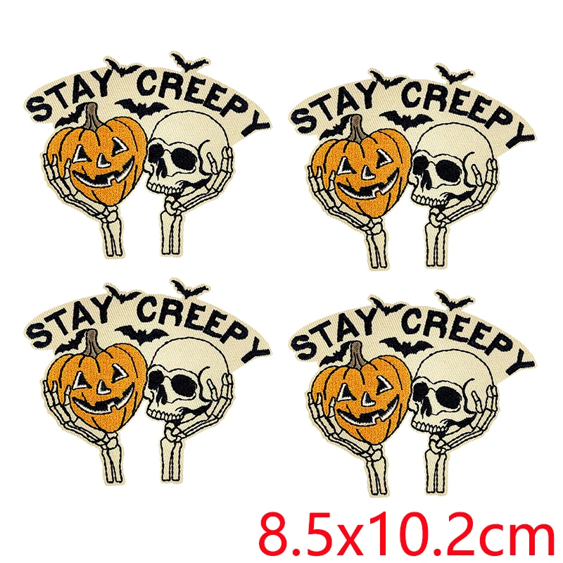 Parche termoadhesivo halloween fantasmas y esqueletos bordados - imagen 4