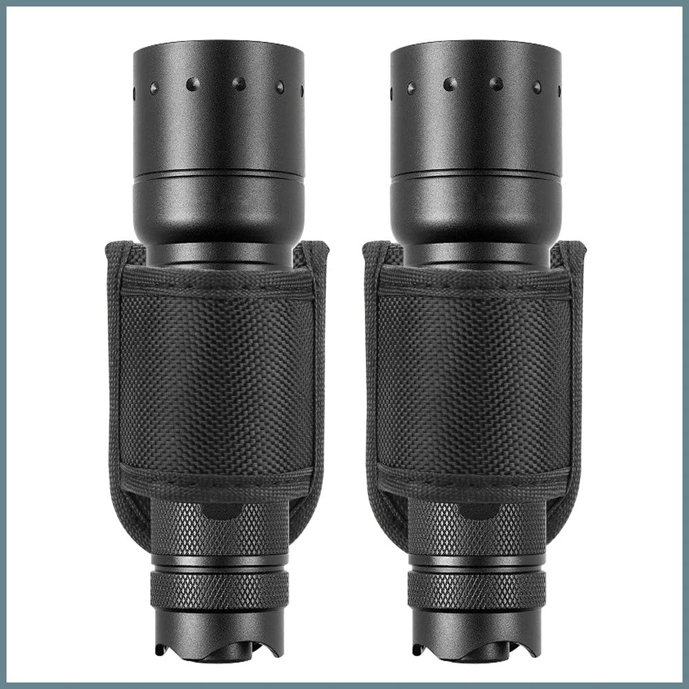 Funda táctica holster de nailon abierta para linterna compacta