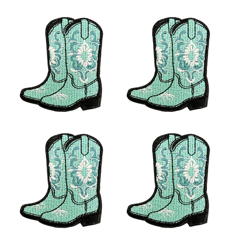 Pack de parches bordados turquesa