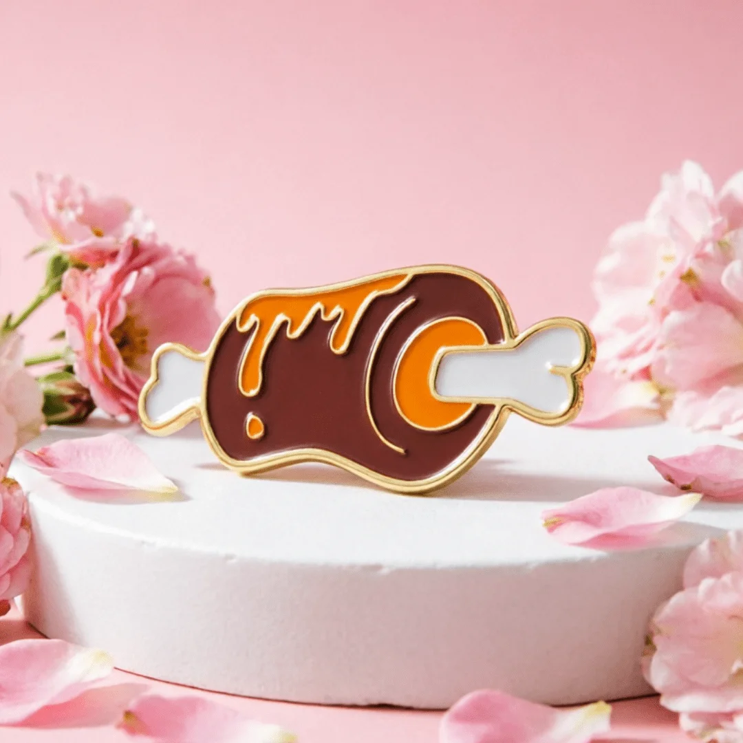 Pin de solapa esmaltado con comida divertida – Accesorio juvenil - imagen 2