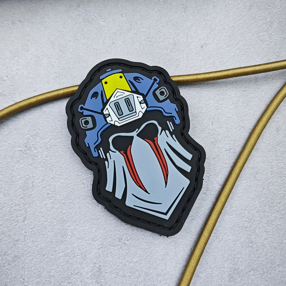 Parche táctico PVC goma blanda calavera Konig de resina para MOLLE - imagen 3