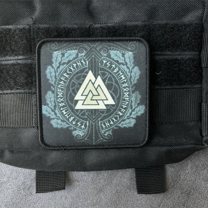 Parche táctico impreso Valknut Yggdrasil – Insignia militar con velcro - imagen 4