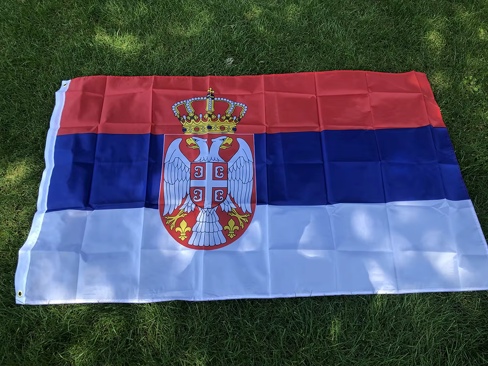 Bandera de Serbia Sky poliéster premium - imagen 5